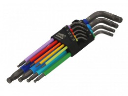 Bahco C1997LM/9P Metric Long Ball End Coloured Hex L-Key Set, 9 Piece £23.95